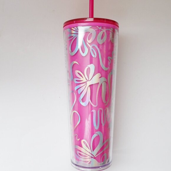 Starbucks Cold Beverage Tumblers Bundle of 2  with Straws Pink & Purple - Picture 6 of 13